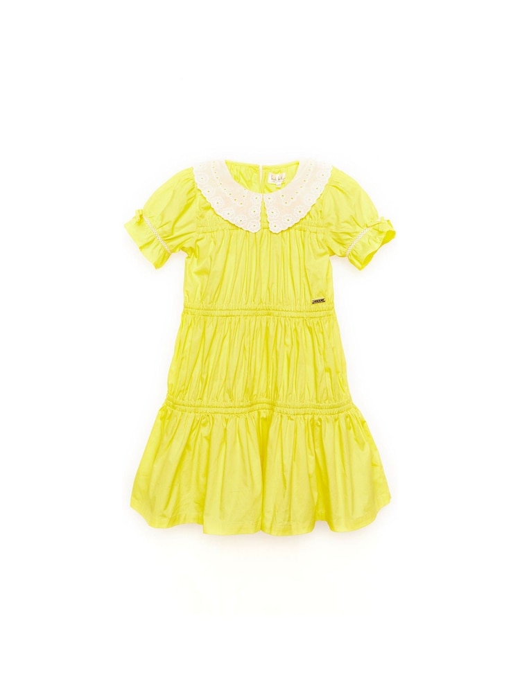 Nicole Miller Yellow 100% Cotton Dress - Image 1 of 5