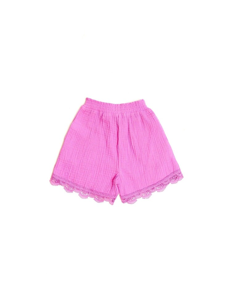 Nicole Miller Purple Seersucker 100% Cotton Shorts - Image 2 of 5
