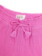 Nicole Miller Purple Seersucker 100% Cotton Shorts - Image 5 of 5