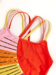 Nicole Miller Red Sequin Swimsuit - Image 3 of 5