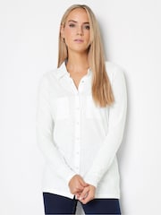 Long Tall Sally White 100% Cotton Jersey Shirt - Image 1 of 6