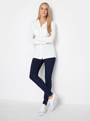 Long Tall Sally White 100% Cotton Jersey Shirt - Image 3 of 6
