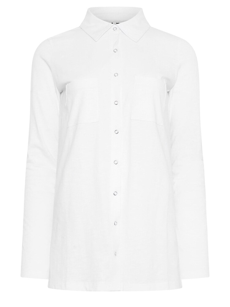 Long Tall Sally White 100% Cotton Jersey Shirt - Image 5 of 5 Long Tall Sally White 100% Cotton Jersey Shirt - Image 5 of 5