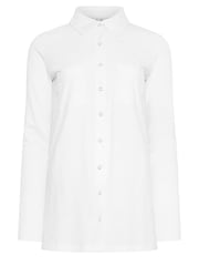 Long Tall Sally White 100% Cotton Jersey Shirt - Image 6 of 6