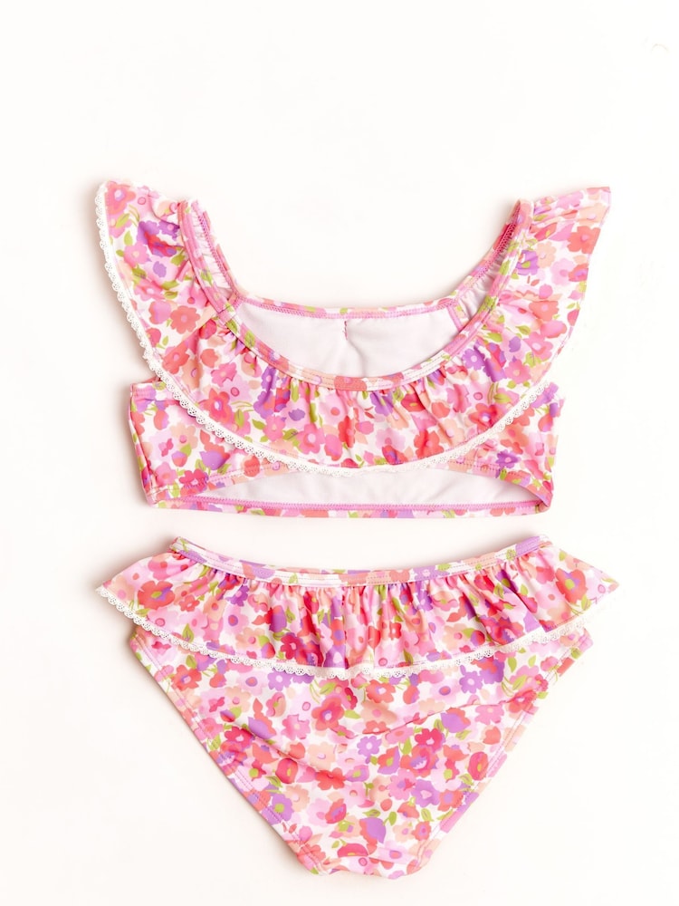 Nicole Miller Rosa Bikini-Set mit Blumenmuster - Bild 2 von 5