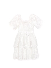 Nicole Miller Guipure Lace White Derss - Image 1 of 5