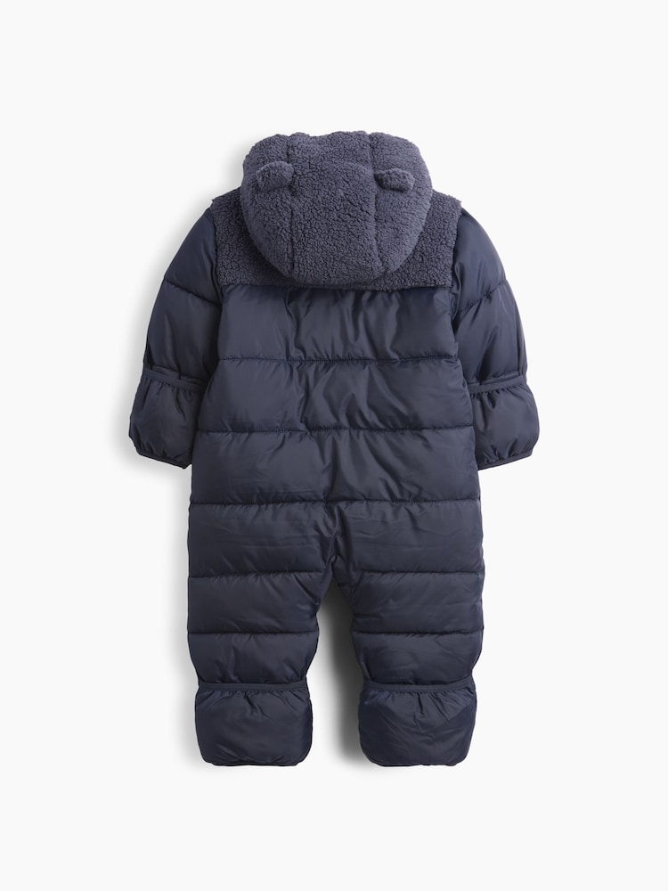 Gap Navy Hooded One-Piece Snowsuit (0-12mths) - Image 2 of 3 Gap Navy Hooded One-Piece Snowsuit (0-12mths) - Image 2 of 3