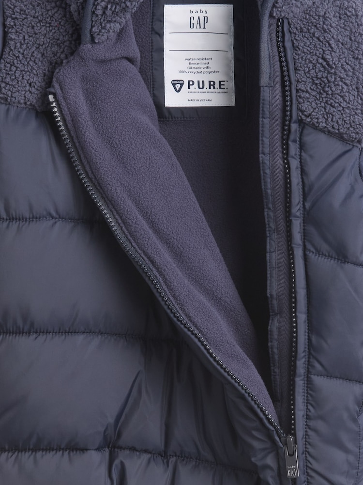 Gap Navy Hooded One-Piece Snowsuit (0-12mths) - Image 3 of 3 Gap Navy Hooded One-Piece Snowsuit (0-12mths) - Image 3 of 3