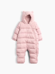 Gap Pink Hooded One-Piece Snowsuit (0-12mths) - Image 1 of 3