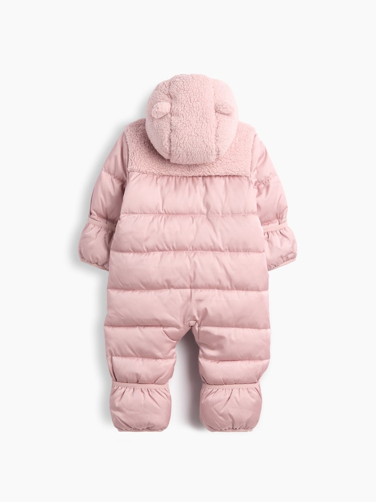 Gap Pink Hooded One-Piece Snowsuit (0-12mths) - Image 2 of 3 Gap Pink Hooded One-Piece Snowsuit (0-12mths) - Image 2 of 3