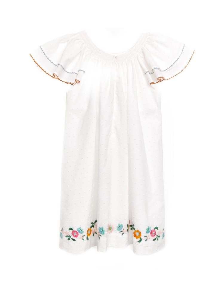 Nicole Miller Cotton White 100% Cotton Dress - Image 2 of 4