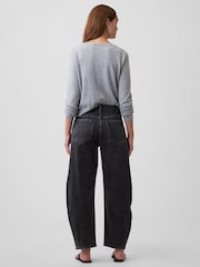 Gap Black High Waisted Barrel Jeans - Image 2 of 6