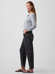 Gap Black High Waisted Barrel Jeans - Image 3 of 6