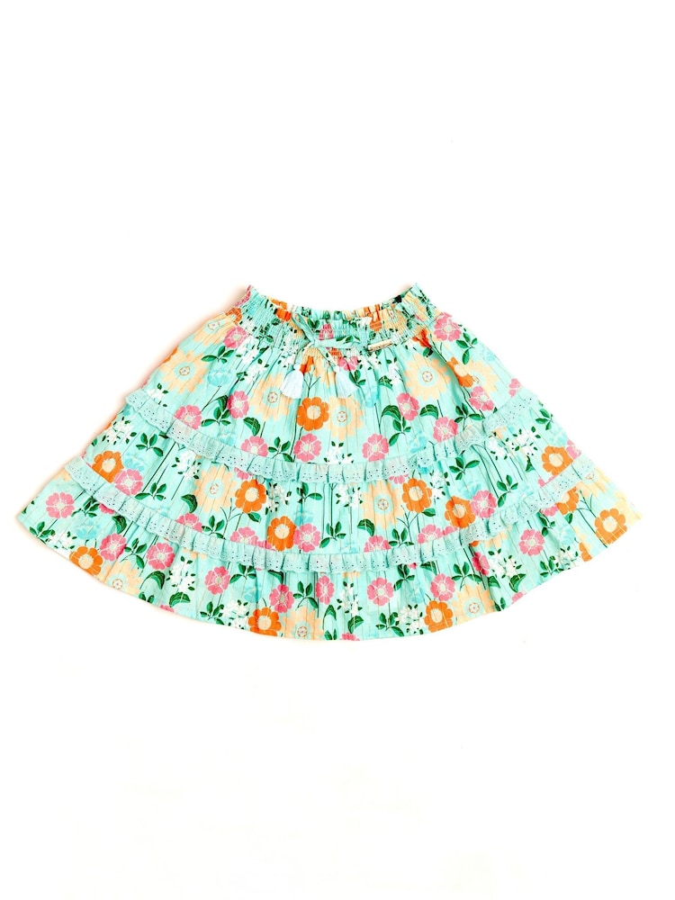 Nicole Miller Green 100% Cotton Jersey Skirt - Image 2 of 4 Nicole Miller Green 100% Cotton Jersey Skirt - Image 2 of 4