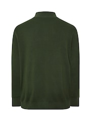 BadRhino Big & Tall Green Milano Quarter Zip Jumper - Image 6 of 6