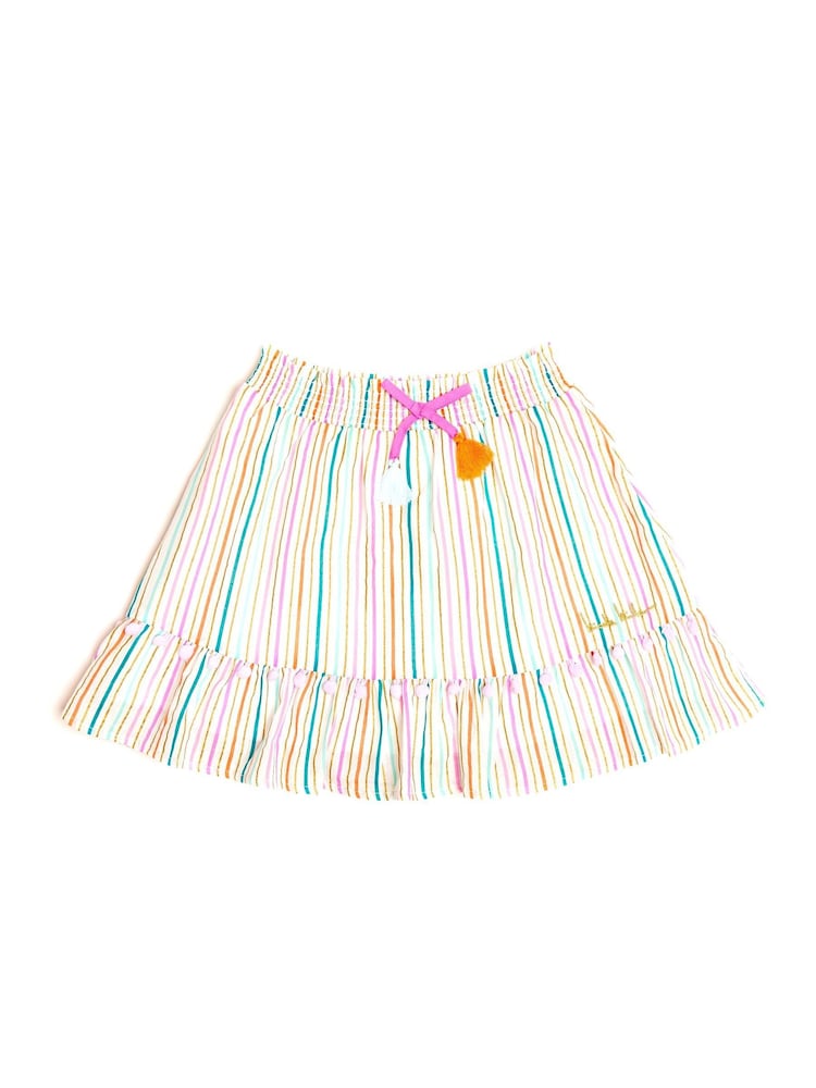 Nicole Miller Striped 100% Cotton Multi Skirt - Image 1 of 4