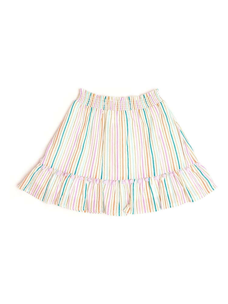 Nicole Miller Striped 100% Cotton Multi Skirt - Image 2 of 4