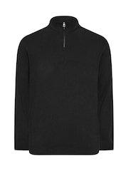 BadRhino Big & Tall Black Milano Quarter Zip Jumper - Image 2 of 3