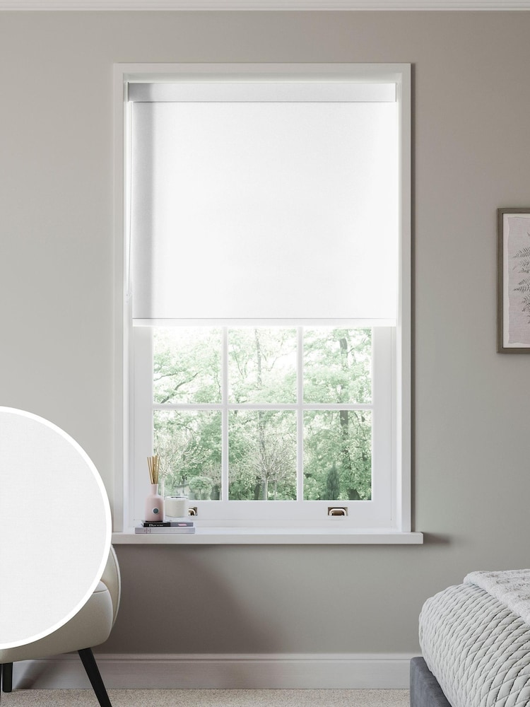 White Albans Made to Measure Roller Blind - Image 1 of 6