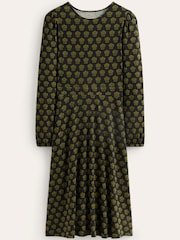 Boden Black Camille Jersey Midi Dress - Image 5 of 5