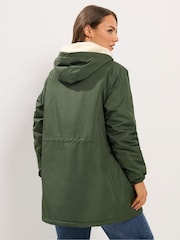 Yours Curve Green Short Waterproof Coat - Image 3 of 6
