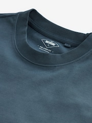 Navy Blue Garment Dye Heavyweight Relaxed Cotton T-Shirt - Image 7 of 8