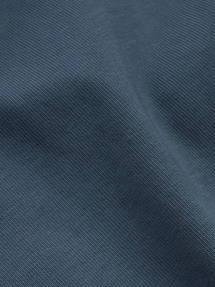 Navy Blue Garment Dye Heavyweight Relaxed Cotton T-Shirt - Image 8 of 8