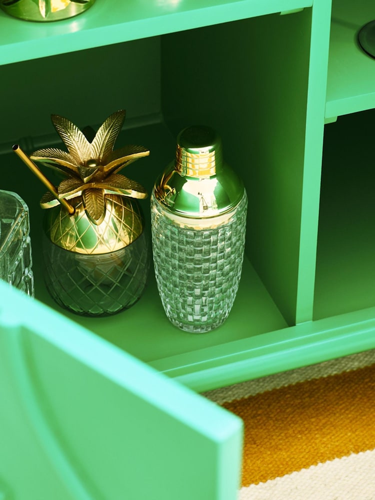 Oliver Bonas Gold Medlock Diamond Glass Cocktail Shaker - Image 1 of 4