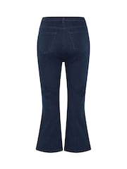 Yours Curve Blue Limited Seam Detail Flared Jeans - Image 7 of 7