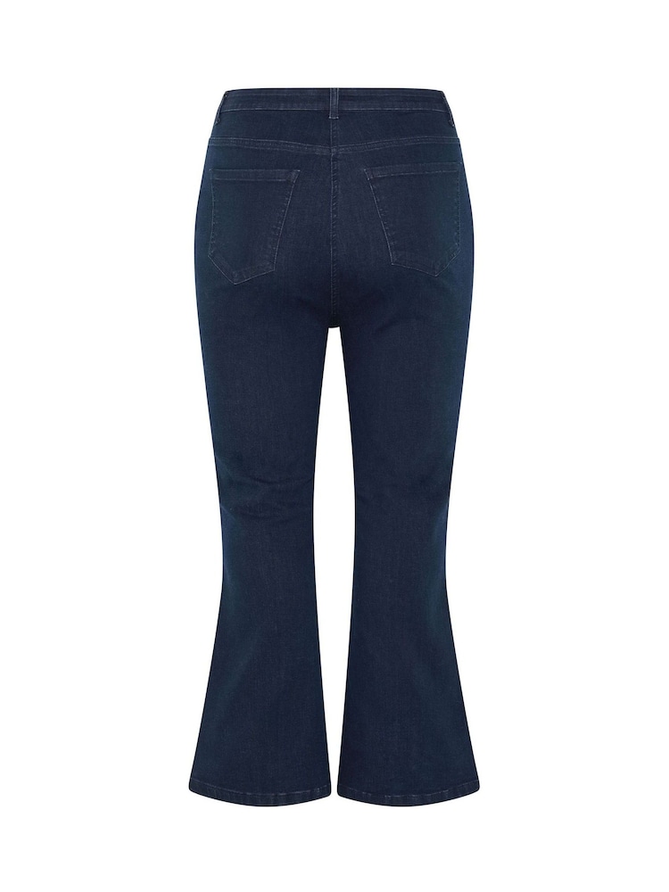 Yours Curve Blue Limited Seam Detail Flared Jeans - Image 7 of 7 Yours Curve Blue Limited Seam Detail Flared Jeans - Image 7 of 7
