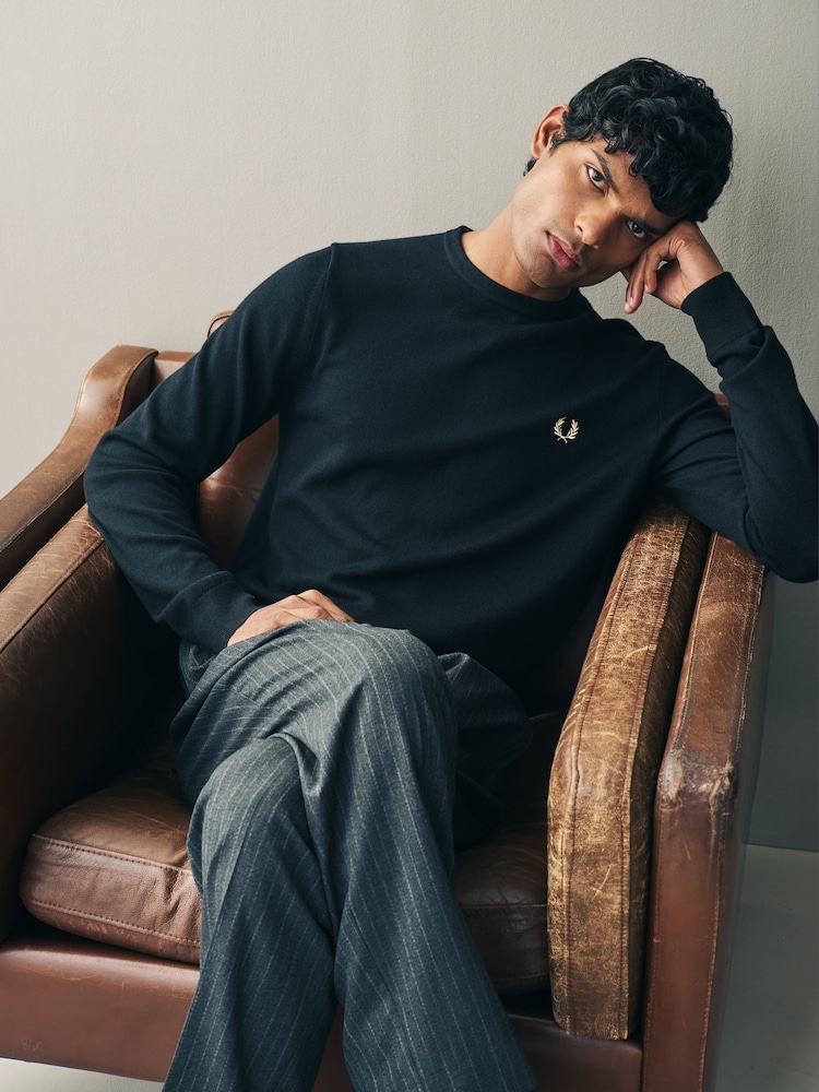 Fred Perry Classic Crew-Neck Jumper - Image 6 of 10