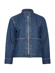 Chaqueta vaquera Limited con cuello alzado de Yours Curve - Imagen 6 de 7