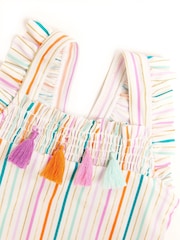 Nicole Miller Stripe White Swimsuit - Image 3 of 4
