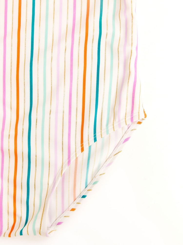 Nicole Miller Stripe White Swimsuit - Image 4 of 4