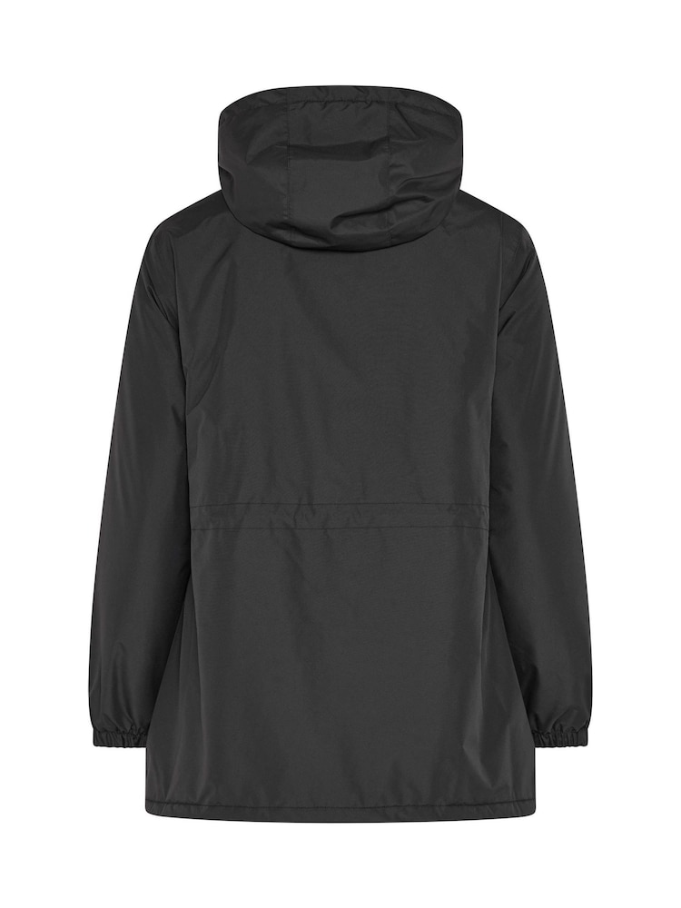 Yours Curve Black Short Waterproof Coat - Image 6 of 6 Yours Curve Black Short Waterproof Coat - Image 6 of 6