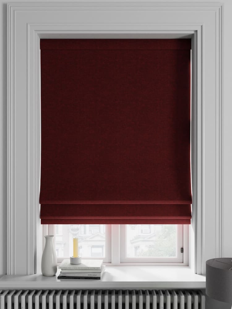 Merlot Red Burgundy Soho Made To Measure Roman Blind - Image 1 of 6