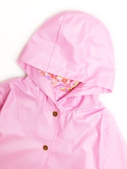 Nicole Miller Pink Pearlescent Raincoat - Image 3 of 4