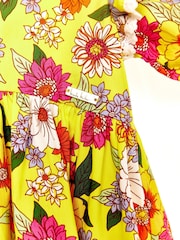 Nicole Miller Yellow 100% Cotton Dress - Image 4 of 4