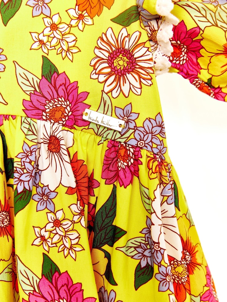 Nicole Miller Yellow 100% Cotton Dress - Image 4 of 4