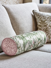 Clarke & Clarke Blush Pink William Morris Golden Lily Bolster Cushion - Image 1 of 4
