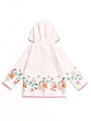 Nicole Miller Floral Print White Raincoat - Image 2 of 4
