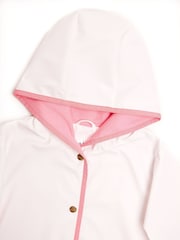 Nicole Miller Floral Print White Raincoat - Image 3 of 4