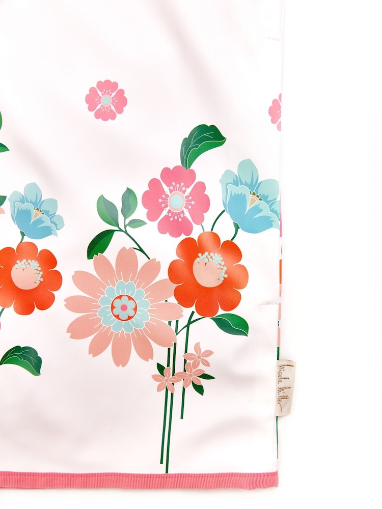 Nicole Miller Floral Print White Raincoat - Image 4 of 4