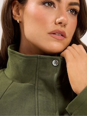 Yours Curve Green Suedette Draw Cord Jacket - Image 4 of 6