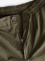 Khaki Green Stretch Utility Zip Detail Cargo Trousers - Image 10 of 13