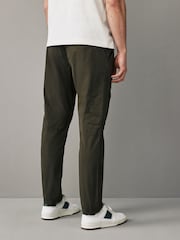 Khaki Green Stretch Utility Zip Detail Cargo Trousers - Image 5 of 13