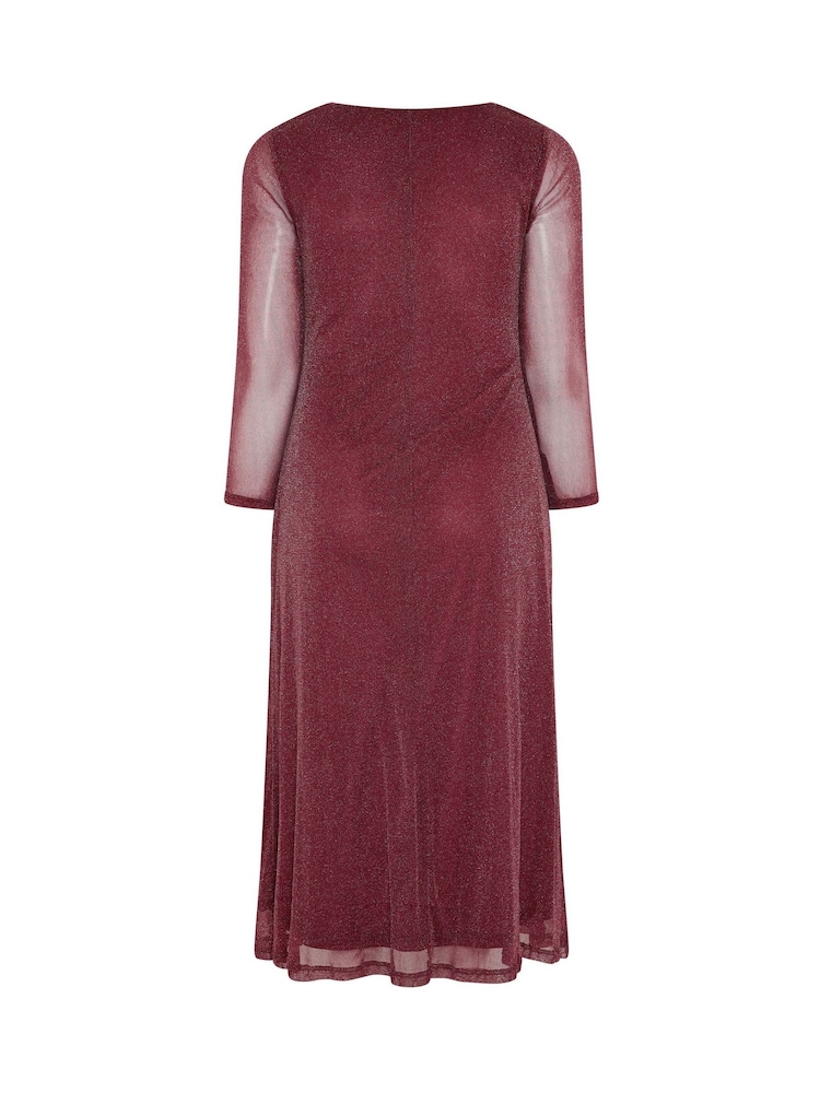 Κόκκινο - Yours Curve Metallic Knot Maxi Dress - Εικόνα 6 από 6 Κόκκινο - Yours Curve Metallic Knot Maxi Dress - Εικόνα 6 από 6