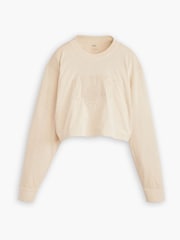 Levi's® White Swan Cropped Long-Sleeve Football 100% Cotton T-Shirt - Image 5 of 6