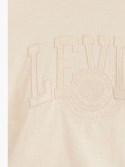 Levi's® White Swan Cropped Long-Sleeve Football 100% Cotton T-Shirt - Image 6 of 6