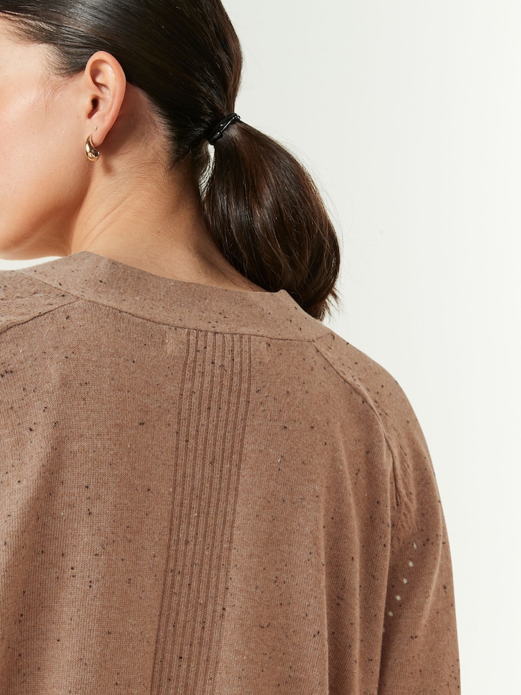 Camel Soft Touch Button Up Knitted Cardigan - Image 5 of 7